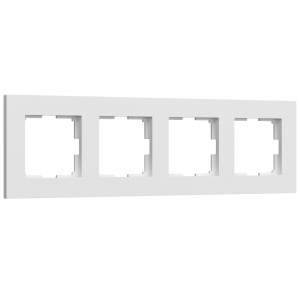 Рамка 4я Werkel Slab белый матовый
