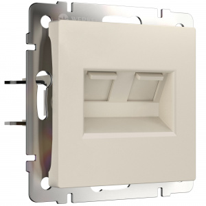 Розетка 2я PC RJ-45 Werkel (айвори матовый) БЕЗ РАМКИ