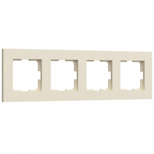 Рамка 4я Werkel Slab айвори матовый