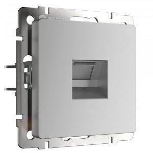 Розетка телефонная RJ-11 Werkel (серебро) БЕЗ РАМКИ