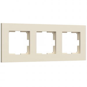 Рамка 3я Werkel Slab айвори матовый