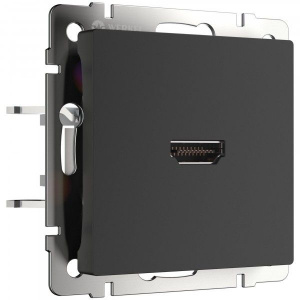 Розетка HDMI Werkel (черный матовый) БЕЗ РАМКИ