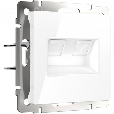 Розетка RJ-11 RJ-45 Werkel (белый) БЕЗ РАМКИ