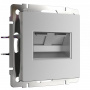 Розетка 2я PC RJ-45 Werkel (серебро) БЕЗ РАМКИ