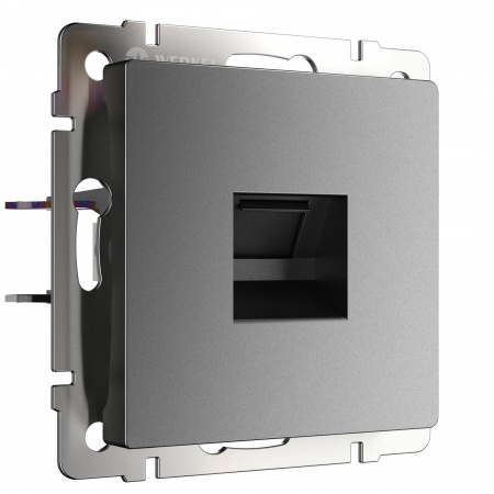 Розетка PC RJ-45 Werkel (Графит матовый) БЕЗ РАМКИ
