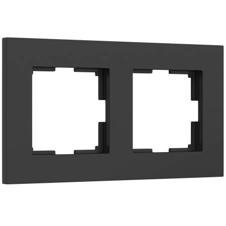 Рамка 2я Werkel Slab черный матовый