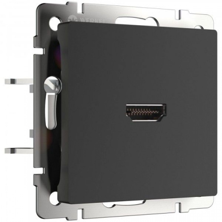 Розетка HDMI Werkel (черный матовый) БЕЗ РАМКИ