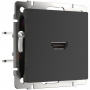 Розетка HDMI Werkel (черный матовый) БЕЗ РАМКИ
