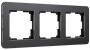 Рамка 3я Werkel Platinum черный алюминий