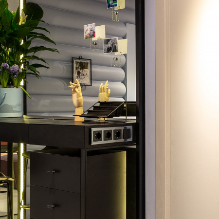 Выключатель проходной 1 кл Werkel (черный матовый) БЕЗ РАМКИ