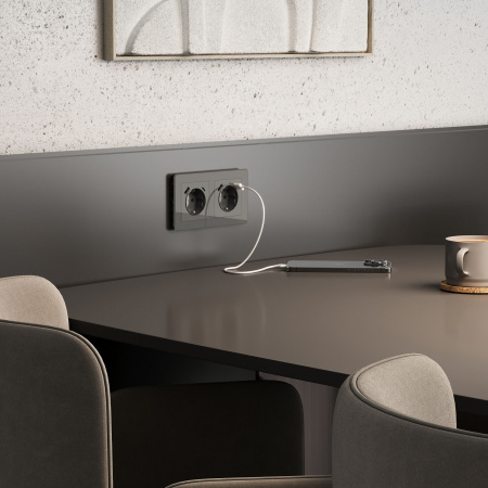 Накладка для розетки USB Werkel (графит акрил) БЕЗ РАМКИ