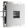 Розетка PC RJ-45 Werkel (серебрянный матовый) БЕЗ РАМКИ
