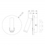 Управляемый светодиодный светильник-бра RIGIL 10W RL-WW-140x65-WHITE-220-IP20