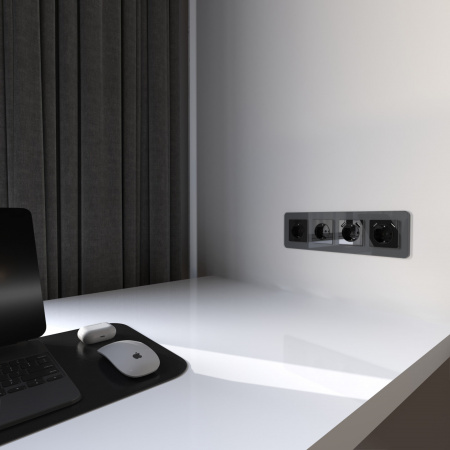 Накладка для USB розетки (черный акрил)